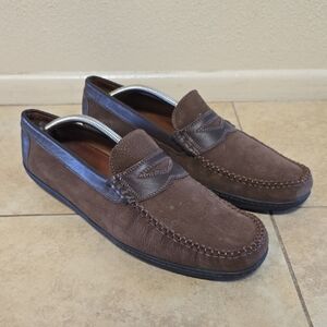Tommy Bahama 13 M Brown Leather Slip-On Loafers